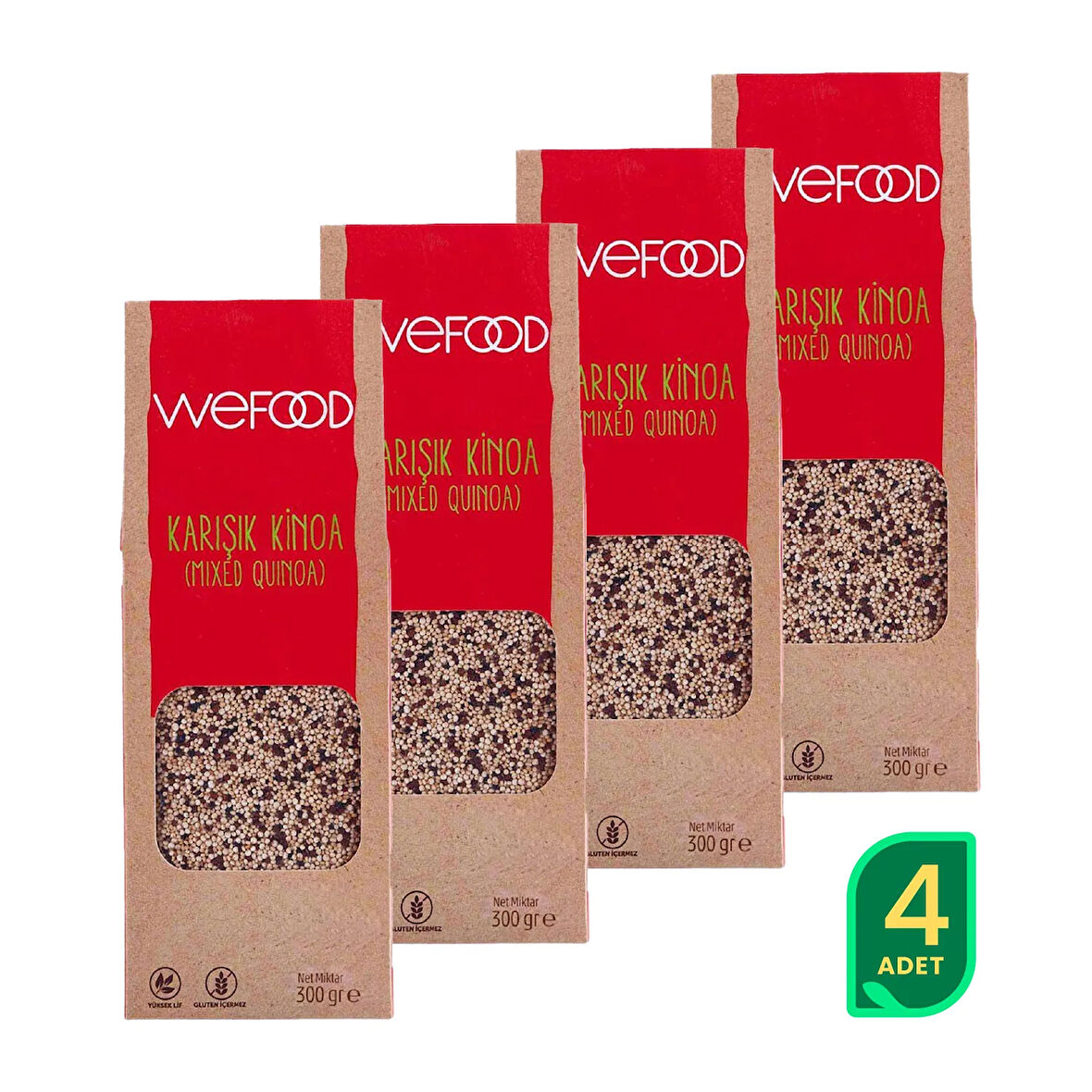 Wefood Karışık Kinoa 300 gr 4'lü