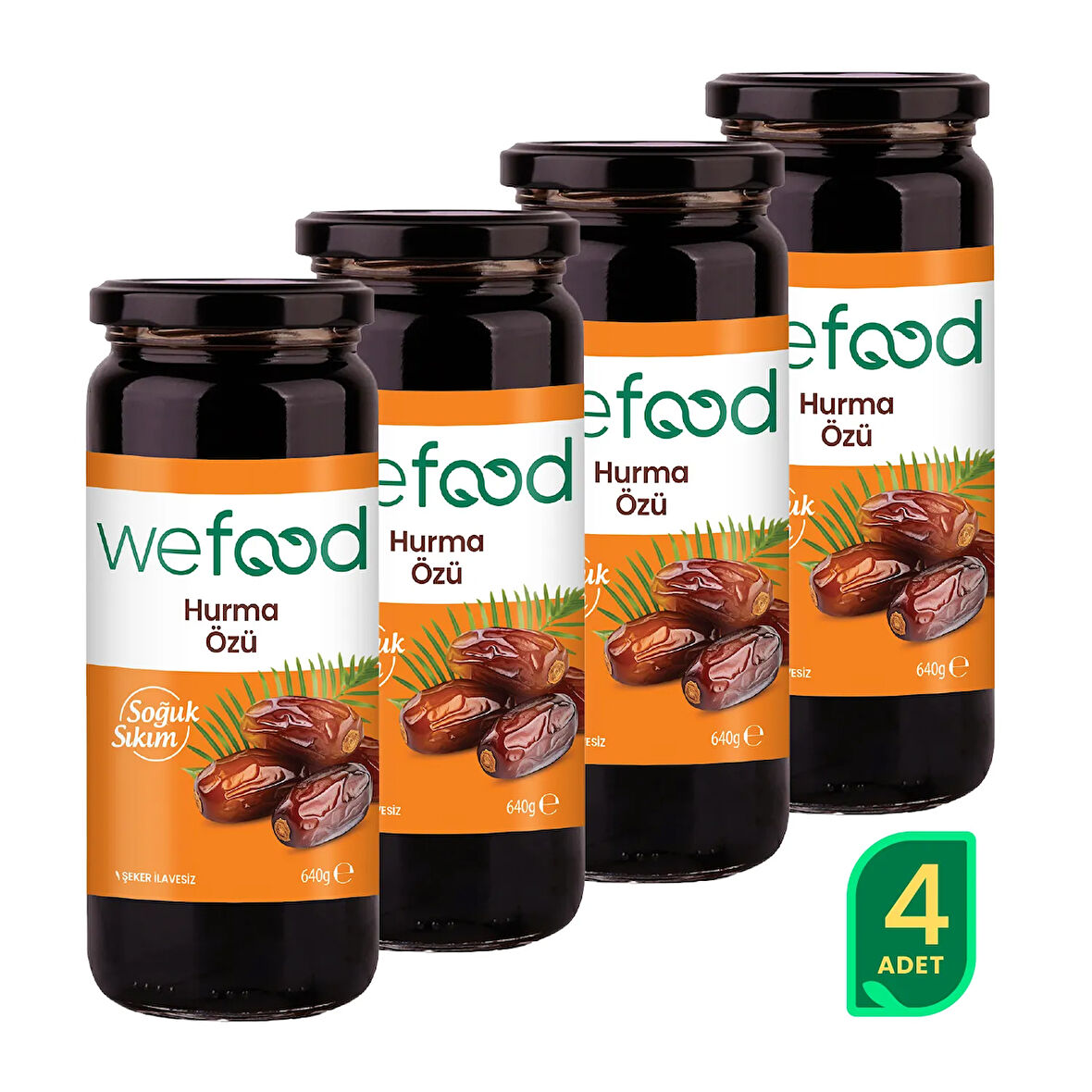 Wefood Hurma Özü 640 gr (Soğuk Sıkım) 4'lü