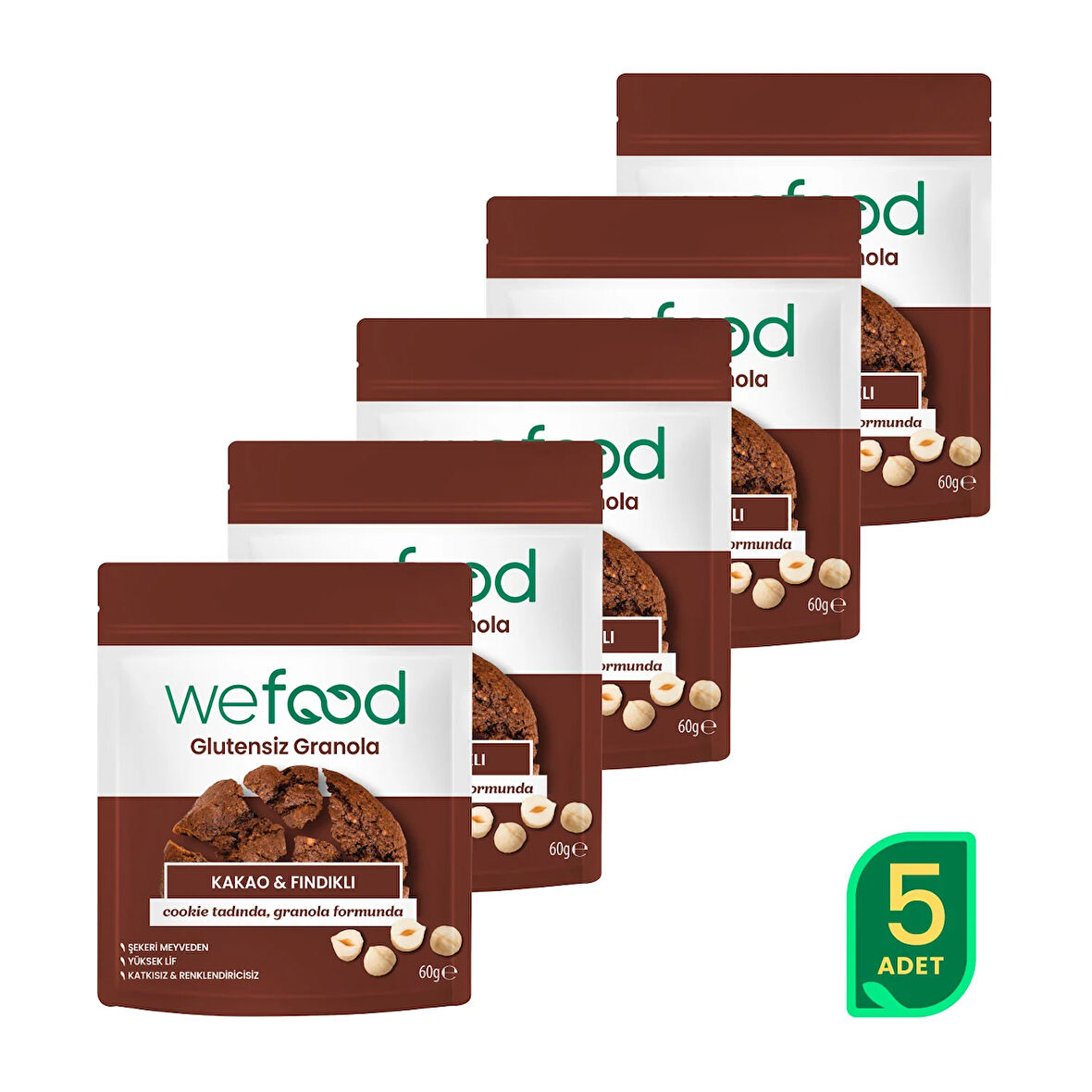 Glutensiz Granola Kuru İncir & Cevizli 60 gr 5'li