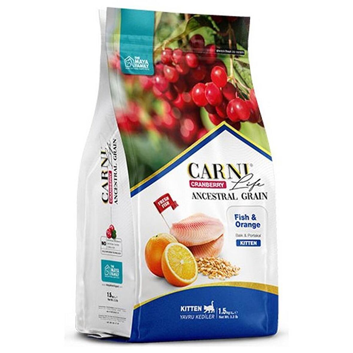 Carni Life Balık Portakal ve Kızılcıklı Yavru Kedi Maması 10 Kg