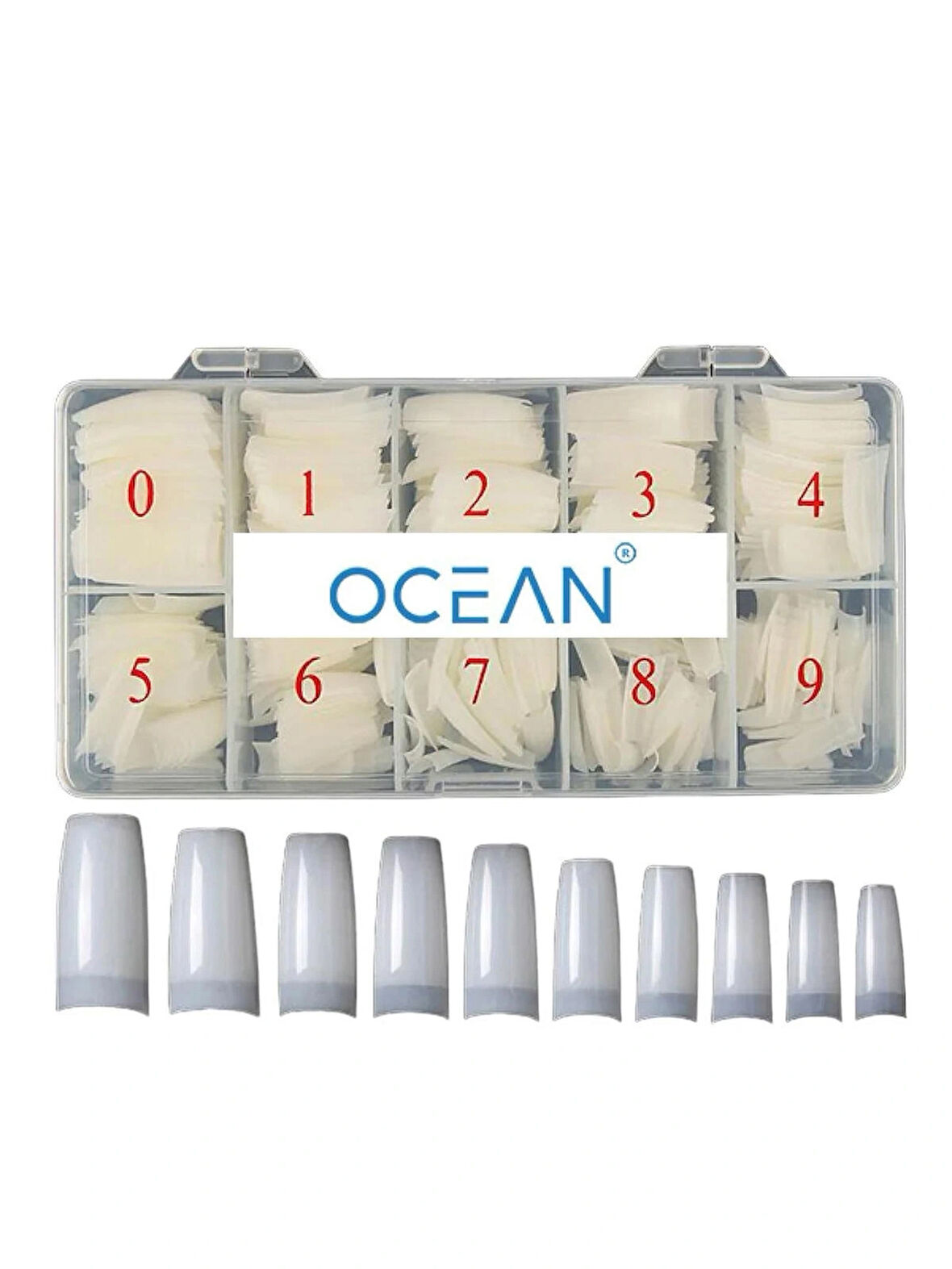 500’lü Yarım Ay Şeffaf Tips Protez Tırnak