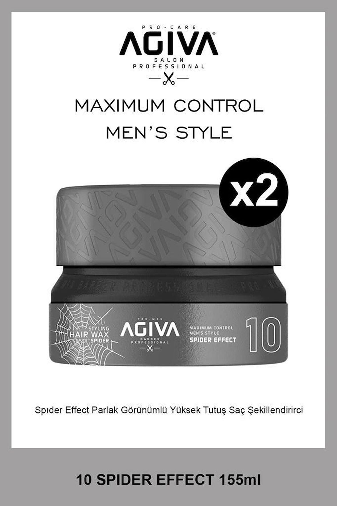 Agiva Hair Wax Effect Parlak Görünümlü Wax No:10 155ml X2