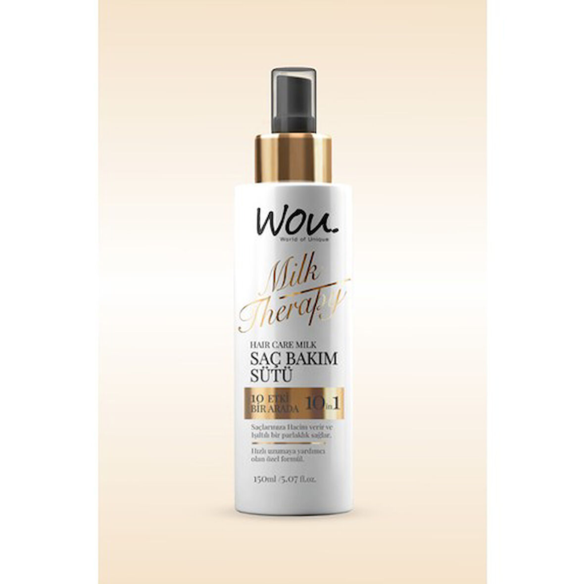 Wou World Of Unique Saç Bakım Sütü, Doğal Bitki Özlü 10 Etkili Saç Besleyici Keratin Sütü 150ml Woukeratinmilk