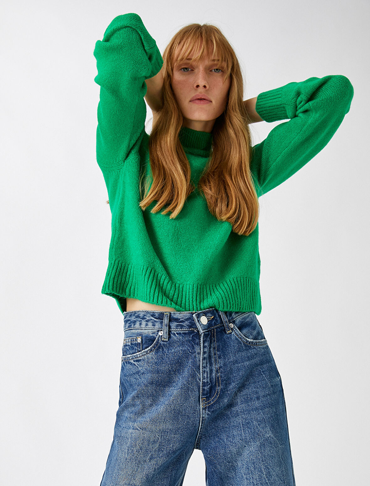 Crop Basic Triko Kazak