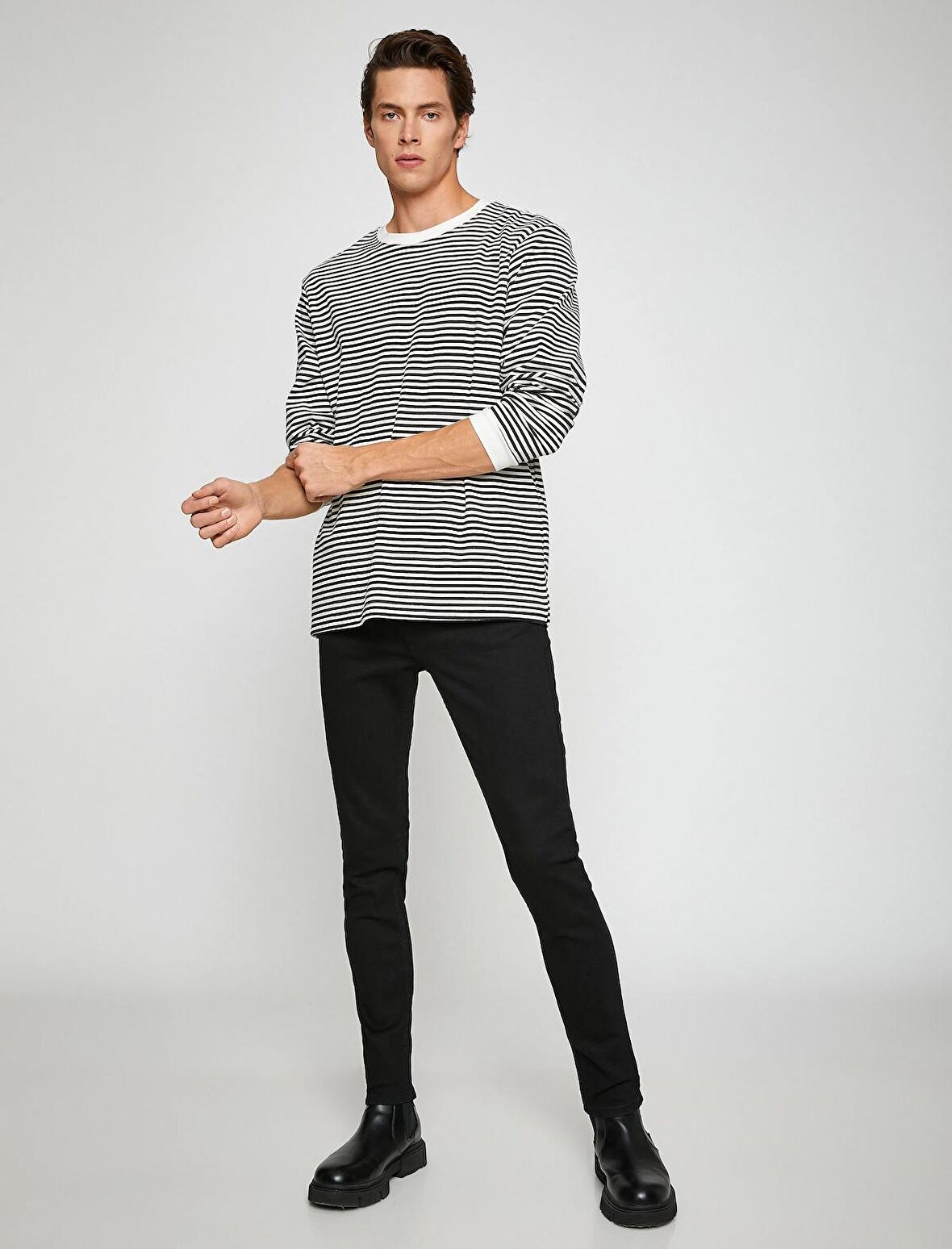 3WAM40070BD Koton Slim Erkek Jean Pantolon SİYAH