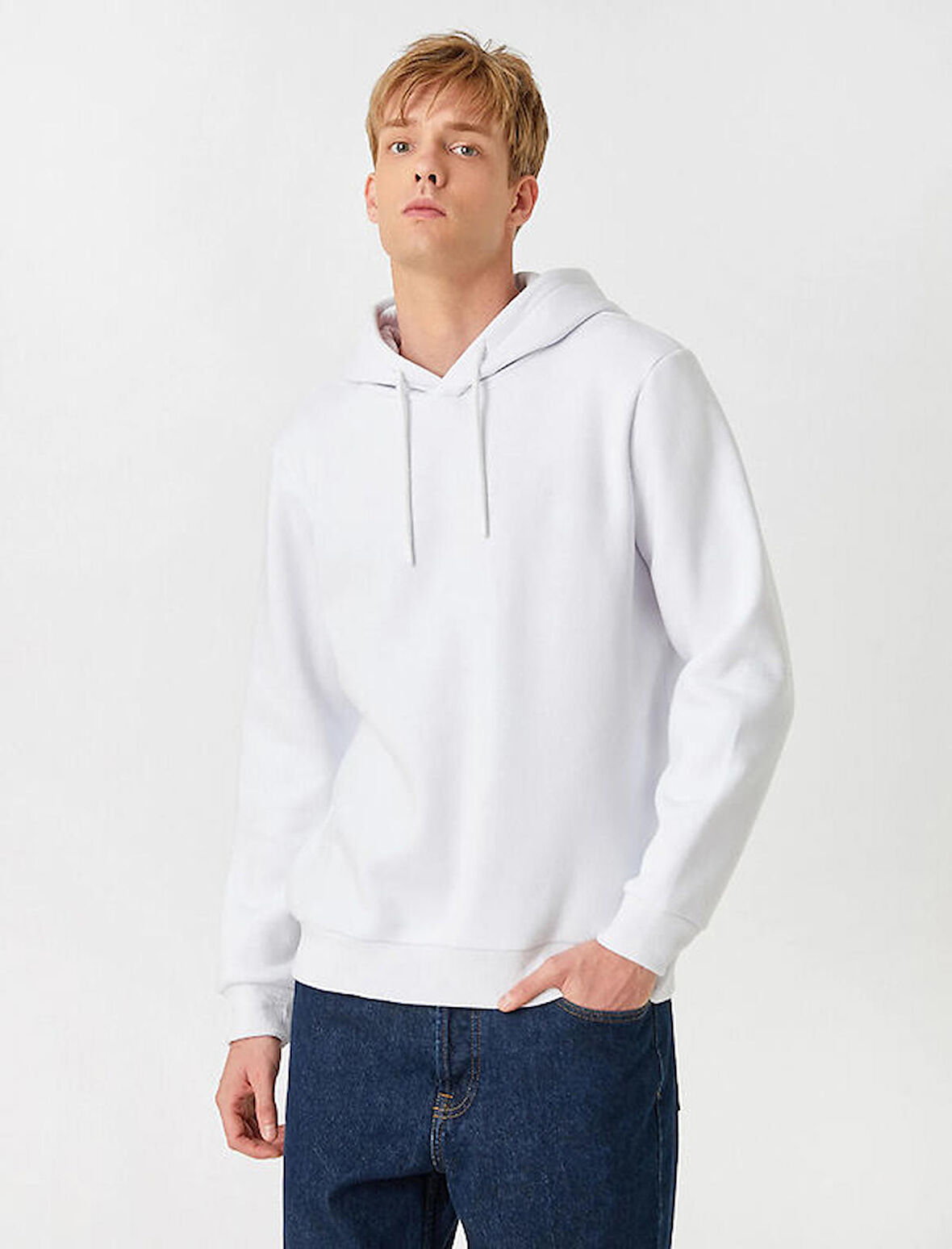 3WAM70050MK Koton Erkek Sweat BEYAZ