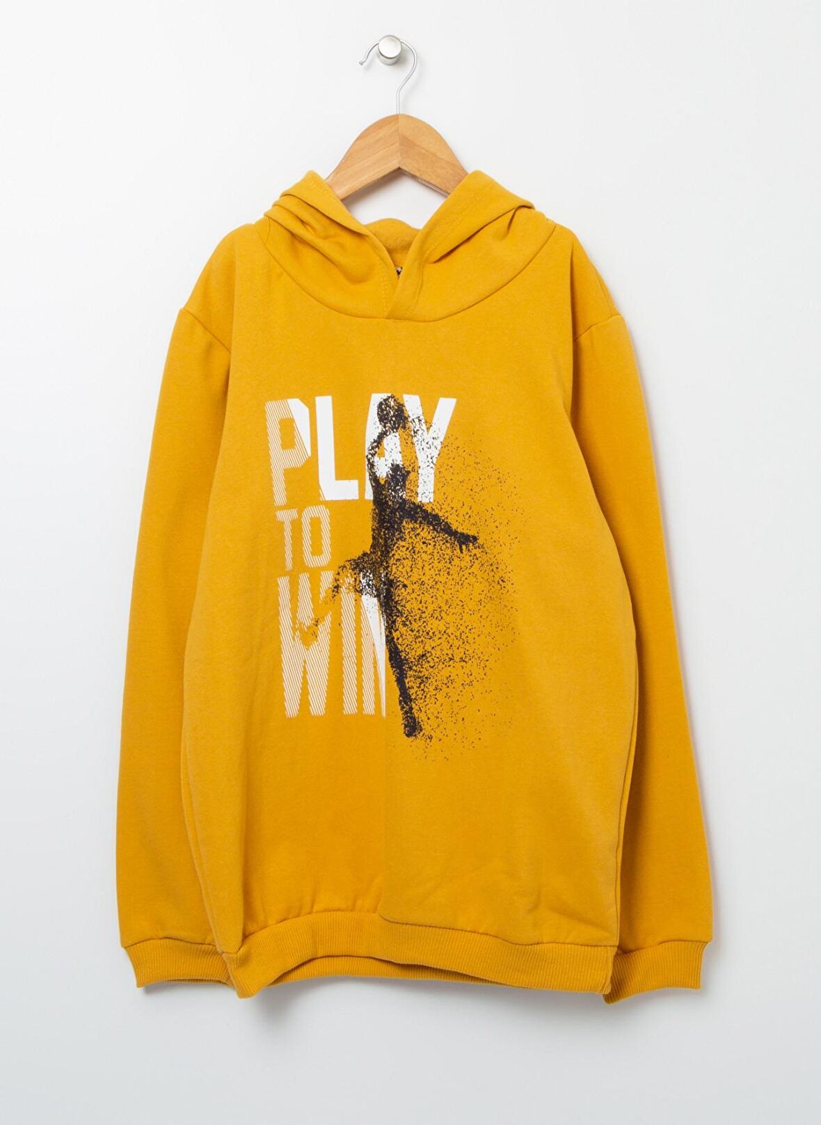 Koton Hardal Erkek Çocuk Kapüşonlu Uzun Kollu Baskılı Sweatshirt 3WKB10267TK