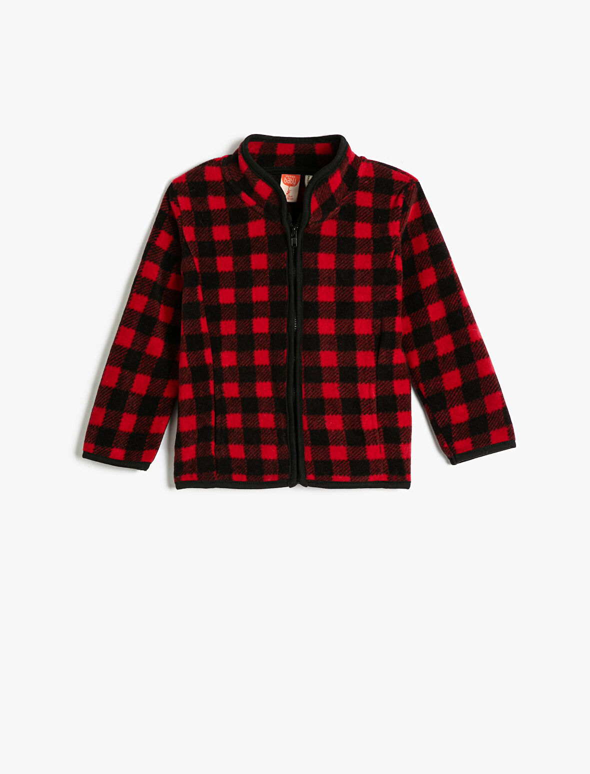 Polar Fermuarlı Hırka Dik Yaka Cepli