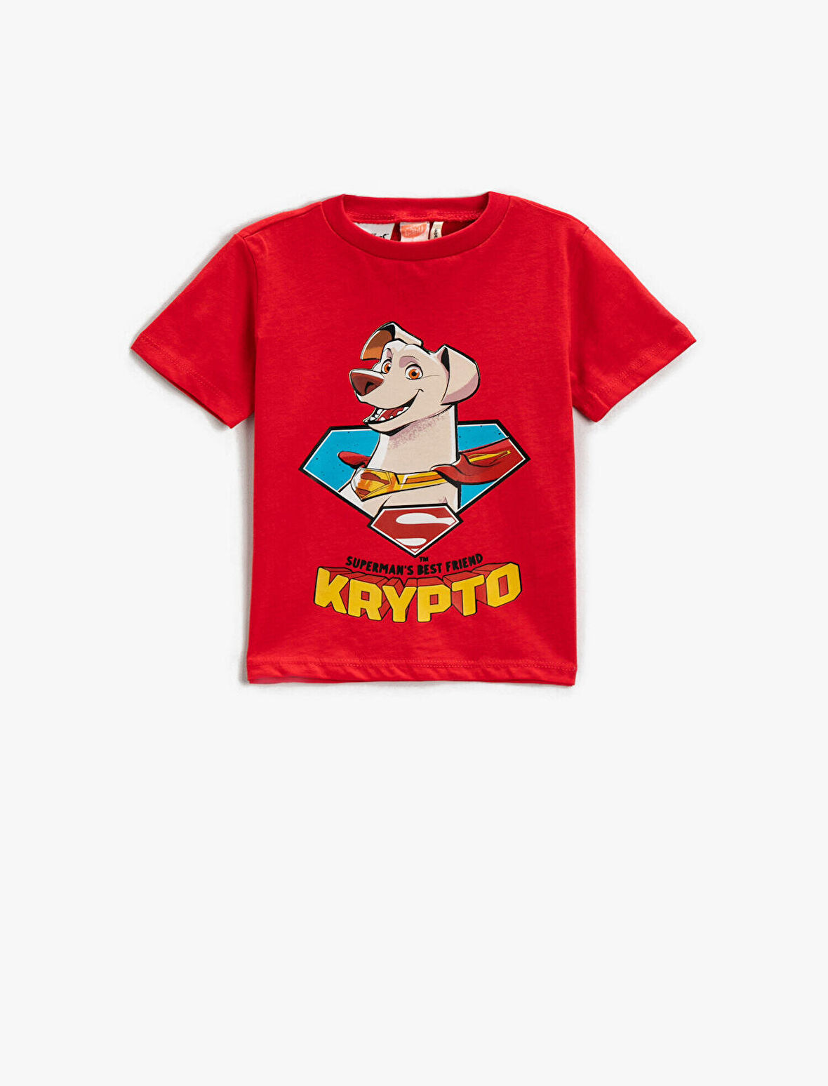 Süper Köpek Krypto Baskılı Tişört Lisanslı Kısa Kollu Pamuklu