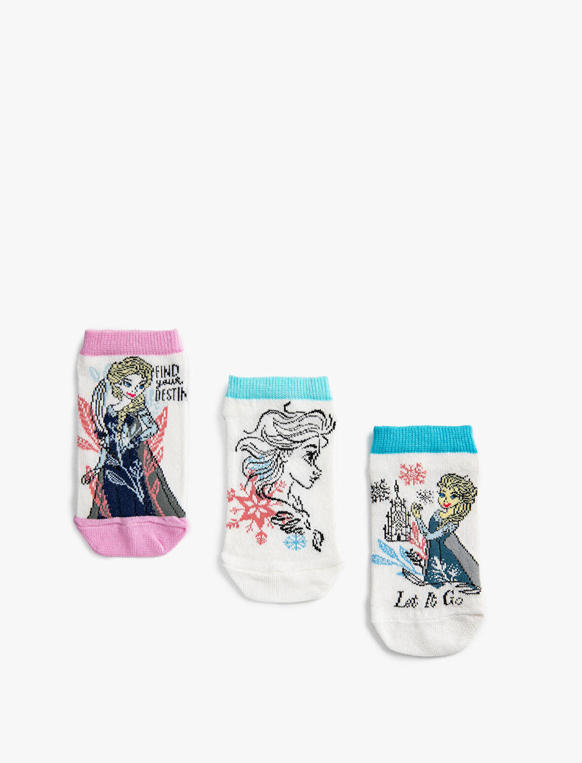 3'lü Frozen Baskılı Çorap Seti Lisanslı