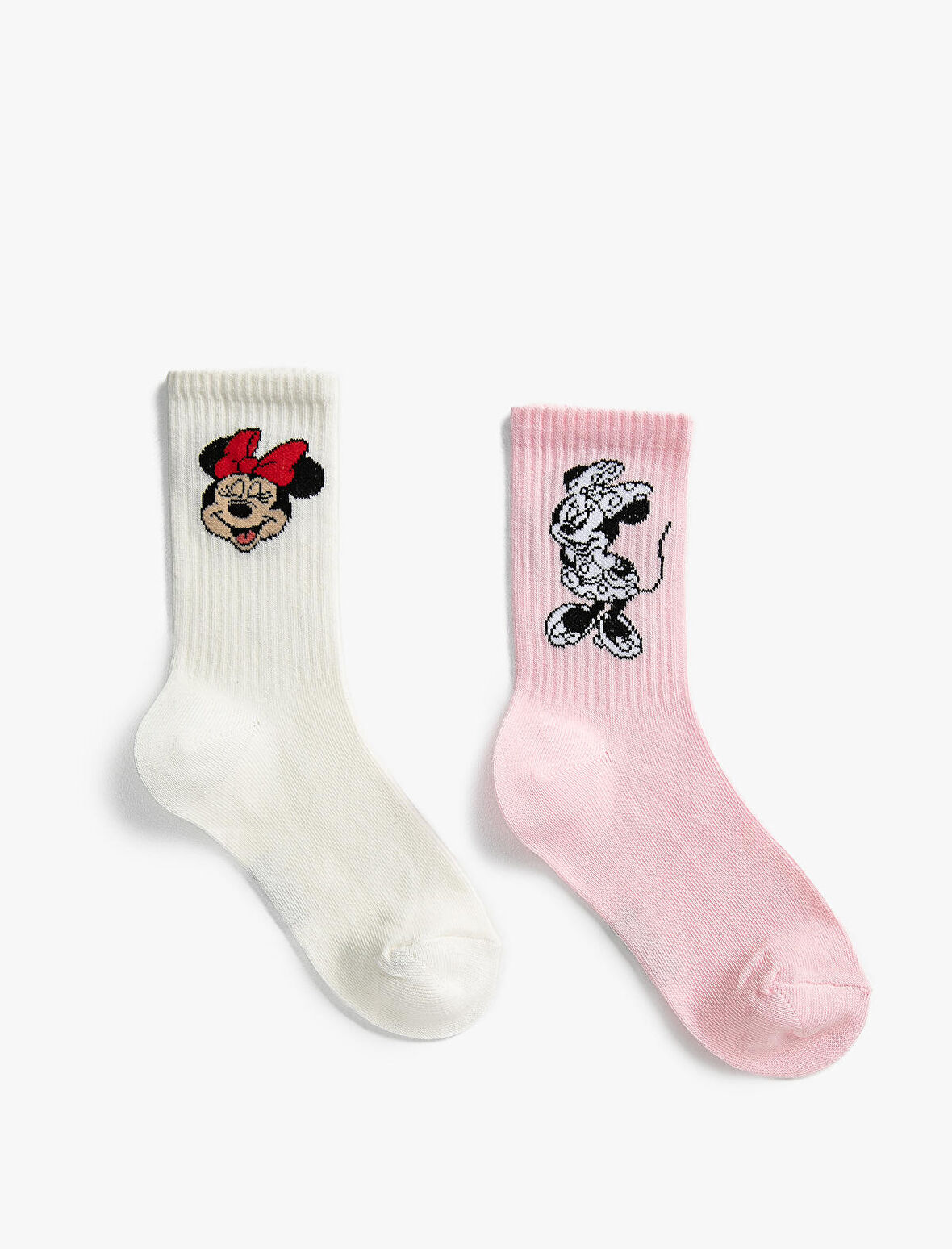 2'li Mickey Mouse Baskılı Çorap Lisanslı