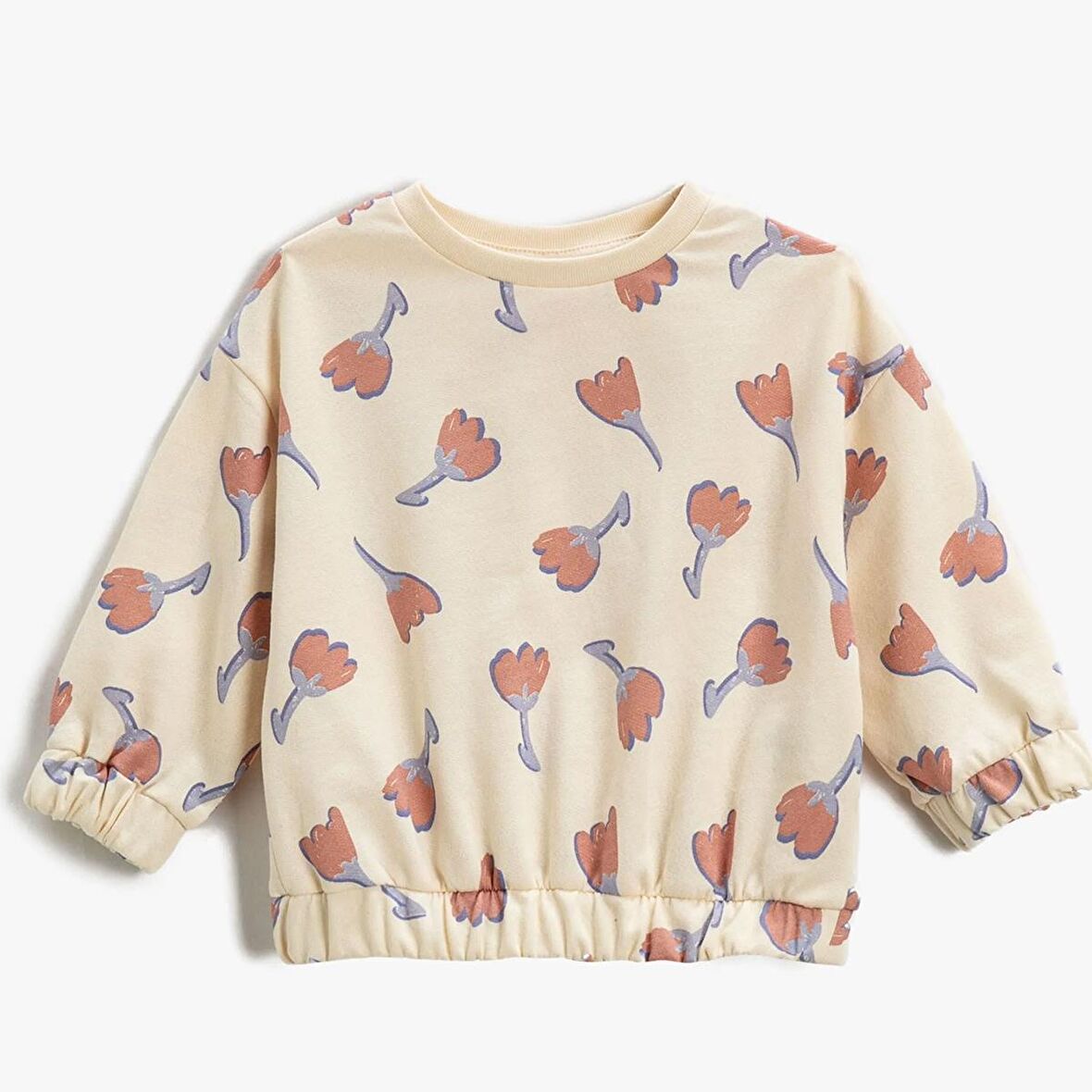 Koton Kids Çiçek Desenli Sweatshirt KOTON-3WMG10095AK206