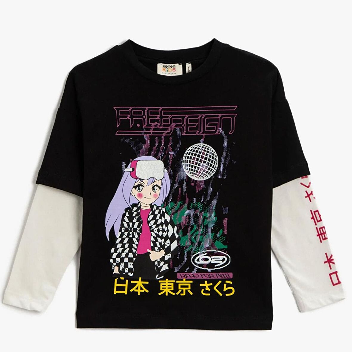 Koton Kids Kız Baskılı Sweatshirt KOTON-3WKG10193AK1712