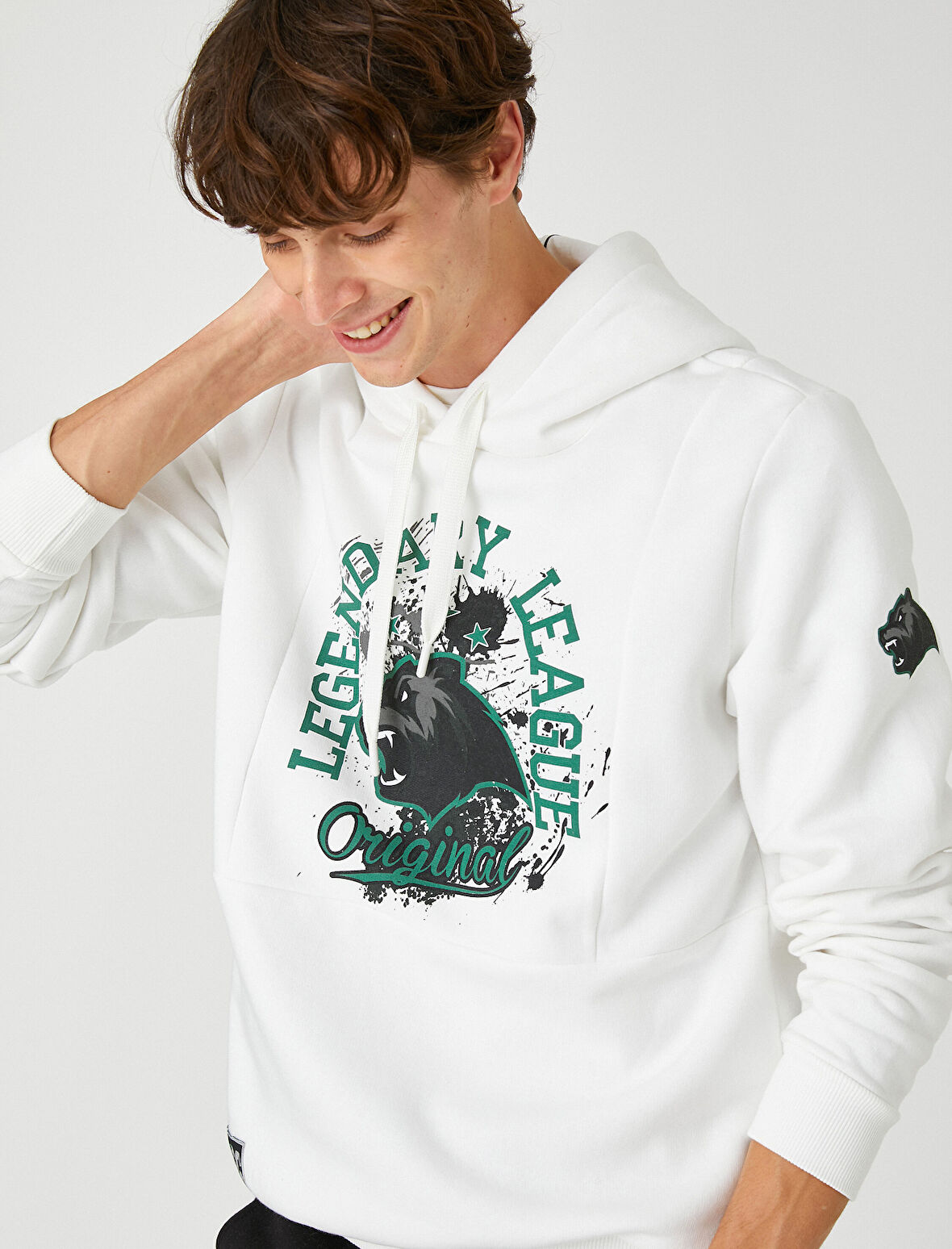 Kolej Kapşonlu Sweatshirt Şardonlu 