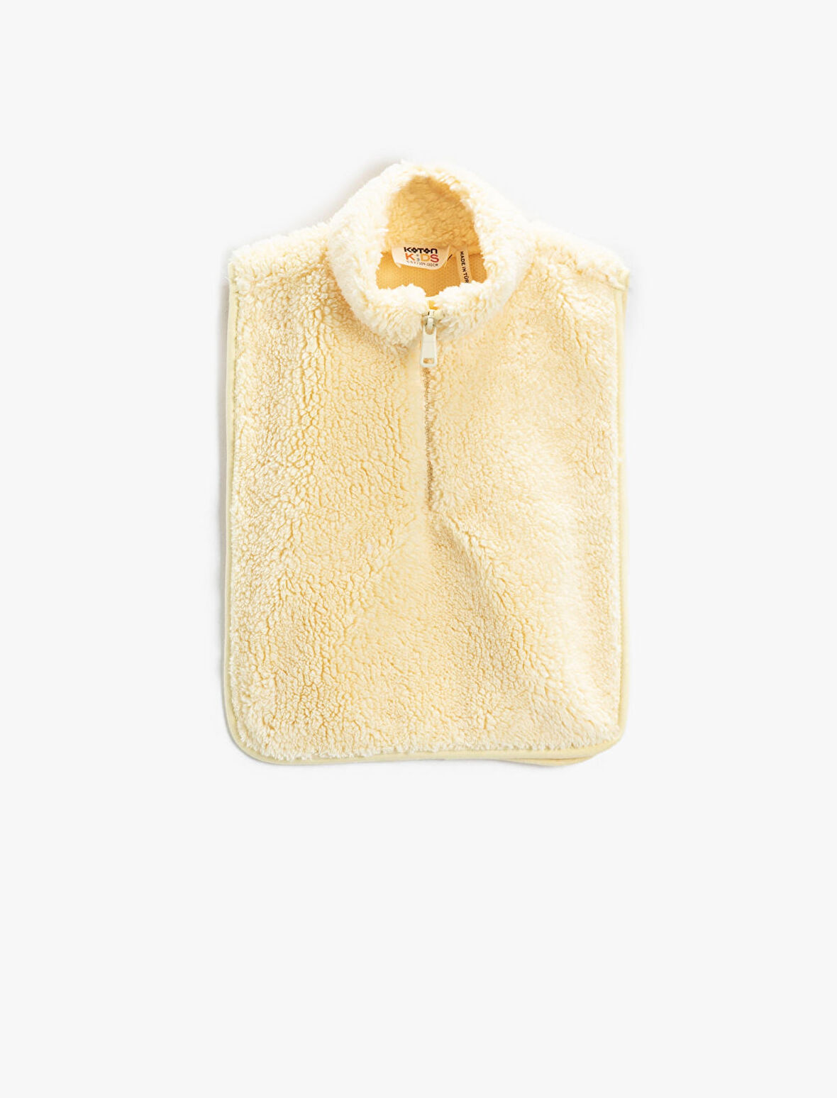 Peluş Panço Dik Yaka Yarım Fermuarlı