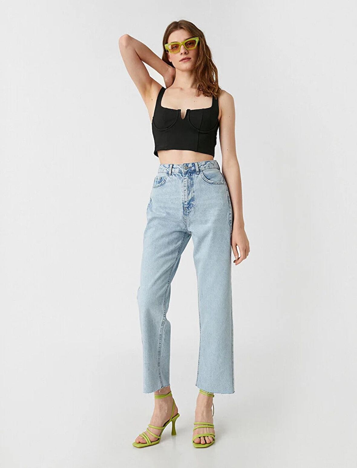 2SAL40457MD Koton Kadın Jean Pantolon BLEACH