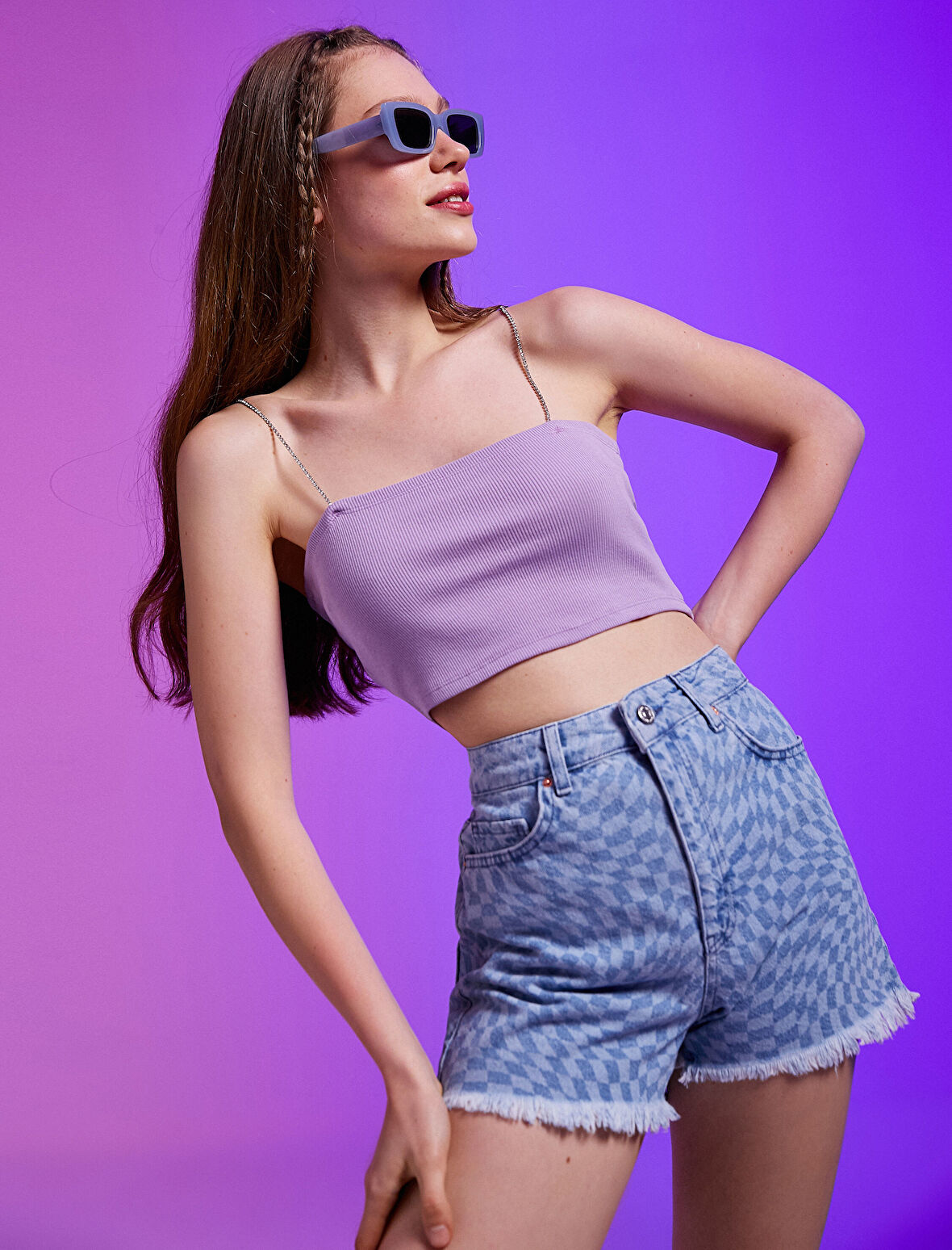 İnce Askılı Crop Büstiyer