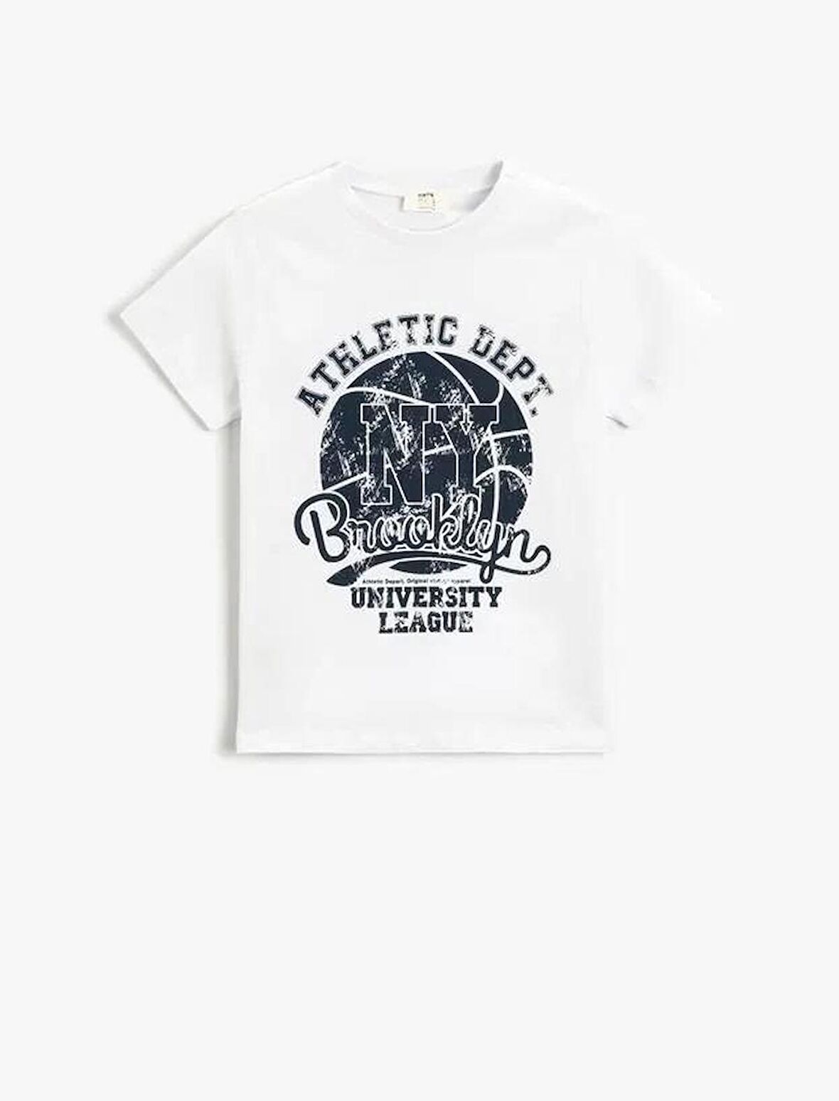 Koton Erkek Çocuk Baskılı Kısa Kollu Tişört Bisiklet Yaka Pamuklu