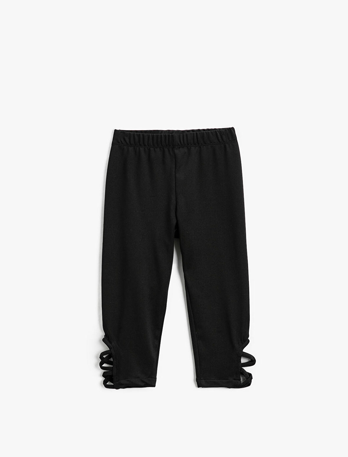 Pencere Detaylı Tayt Beli Lastikli