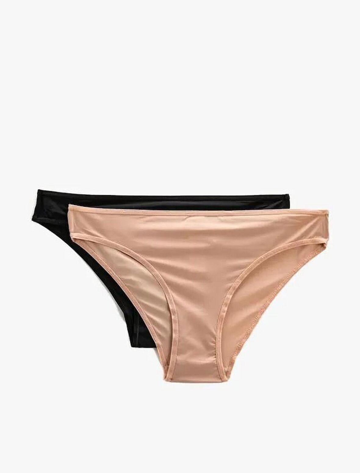 Kadın İç Giyim 2'li Basic Brief Külot Seti 3SLK30002MK TEN_Siyah