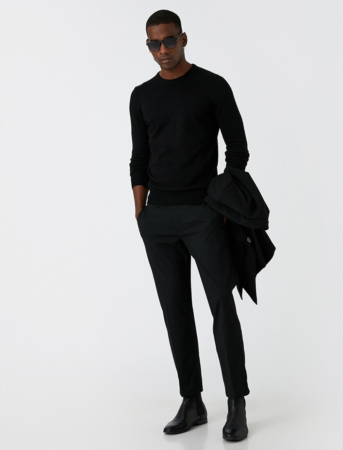 Basic Triko Kazak Bisiklet Yaka 