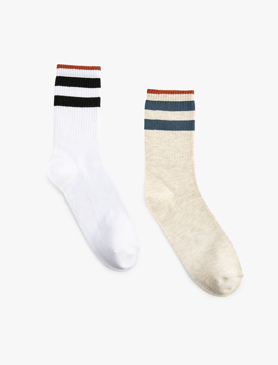 2'li Soket Çorap Seti Slogan Baskılı