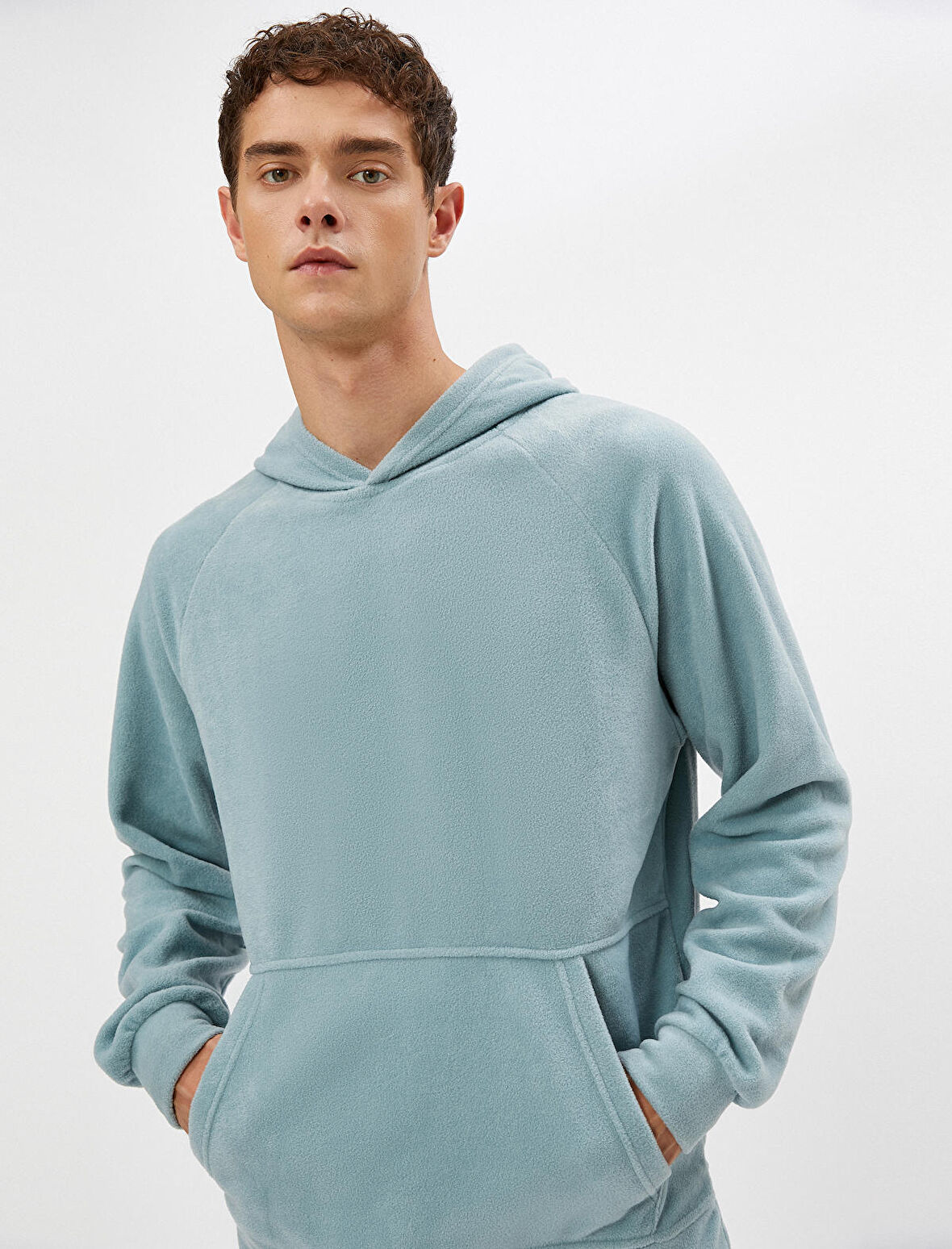 Polar Sweatshirt Kapşonlu Cep Detaylı