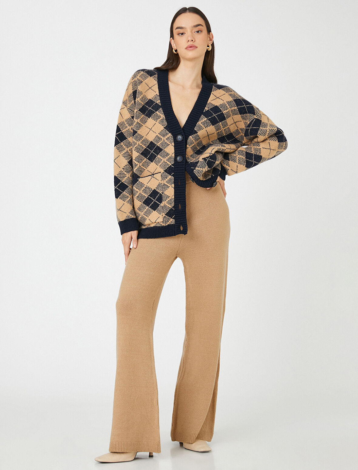 Triko Pantolon Bol Paça Beli Lastikli