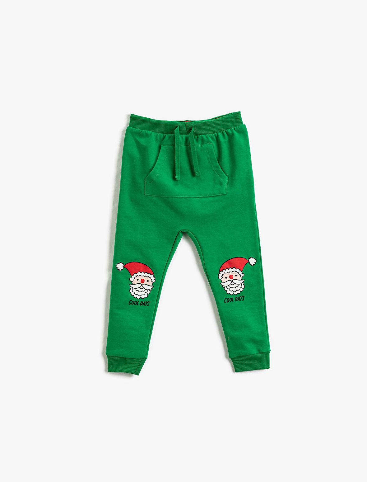 Jogger Eşofman Altı Yılbaşı Temalı Noel Baba Baskılı Cepli