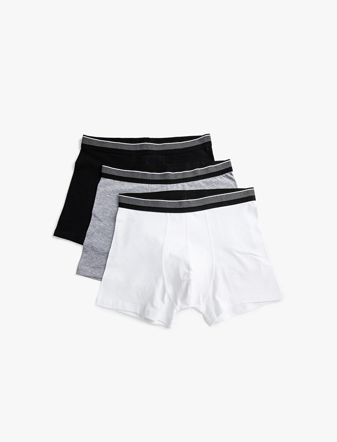 Basic 3'lü Boxer Seti Beli Lastikli