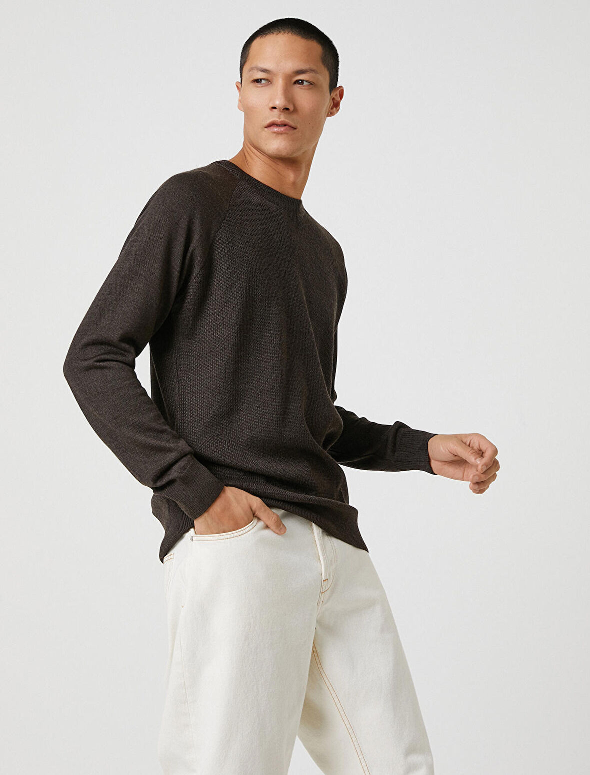 Basic Triko Kazak Bisiklet Yaka