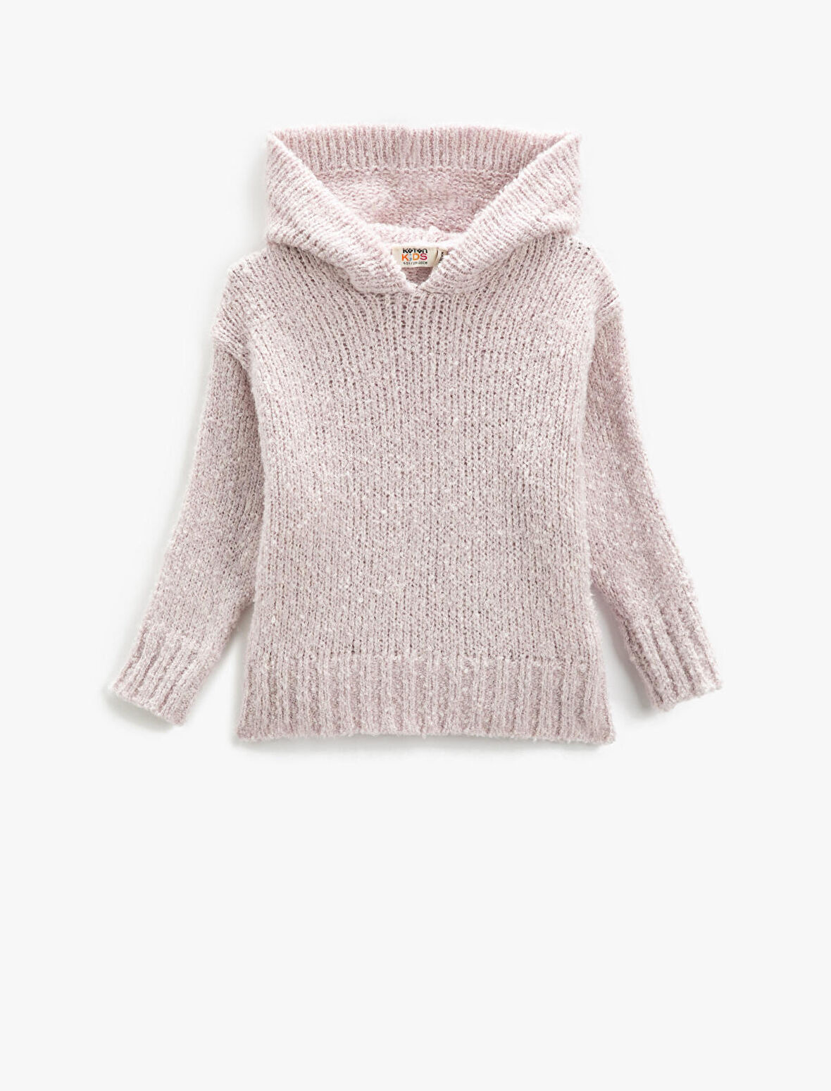 Kapşonlu Örgü Kazak Basic Yumuşak Dokulu Uzun Kollu