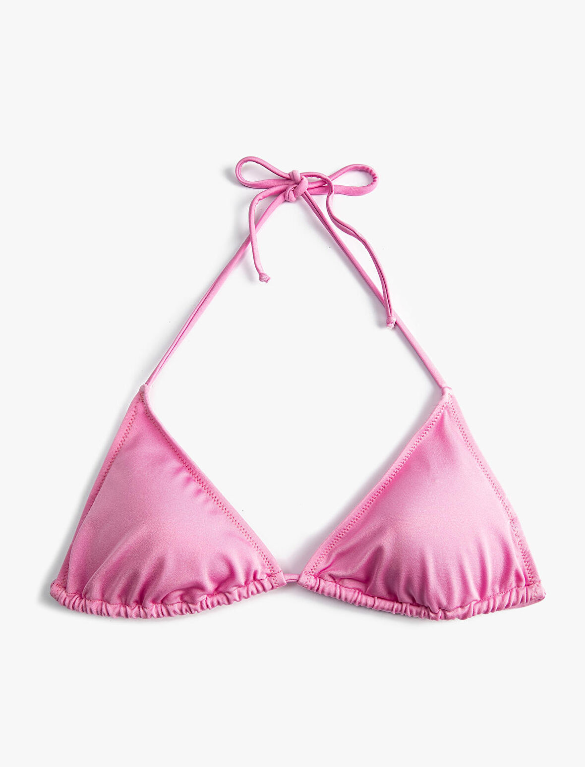 Üçgen Bikini Üstü Boyundan Bağlamalı Kaplı