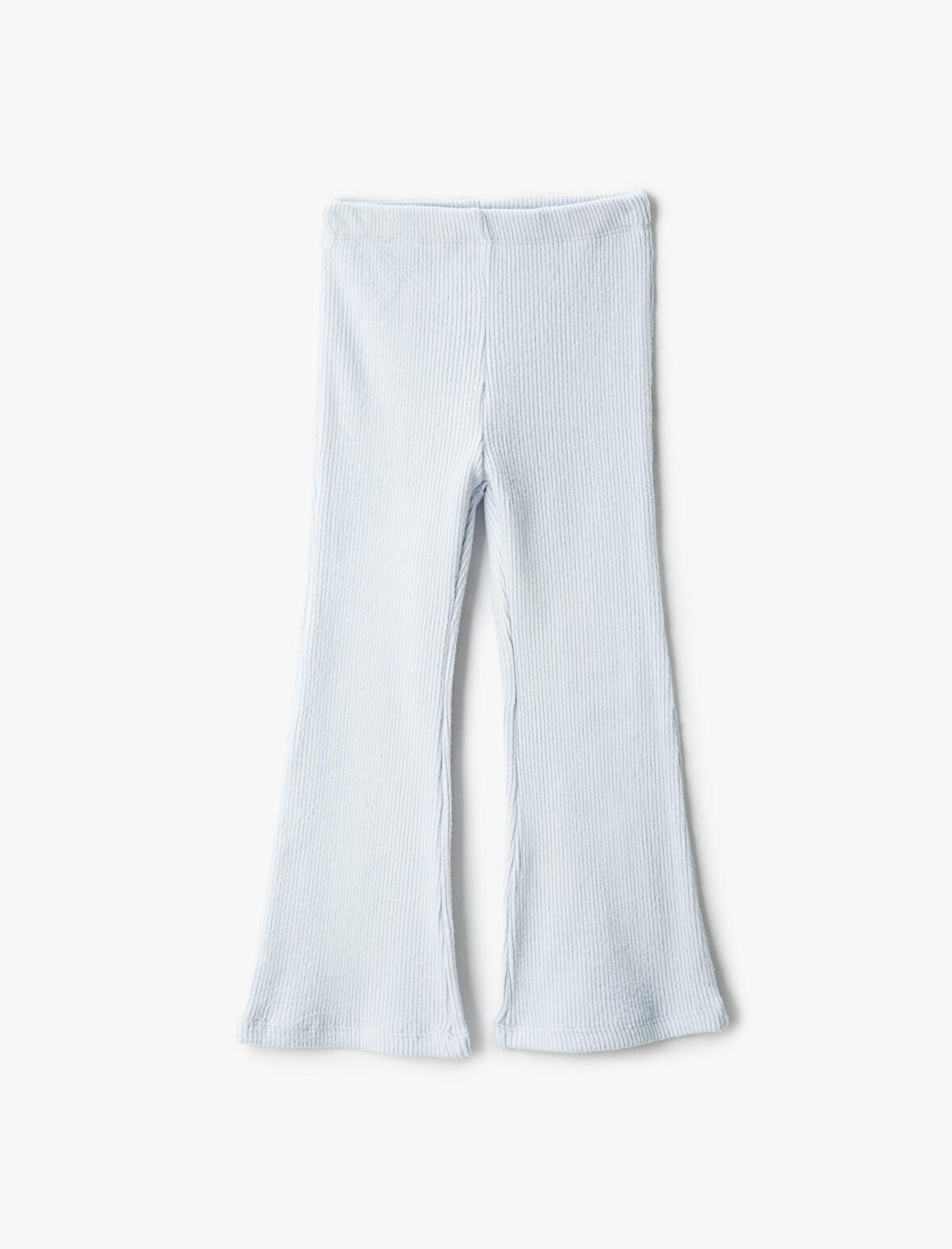 Basic İspanyol Paça Tayt Pantolon Beli Lastikli Ribanalı