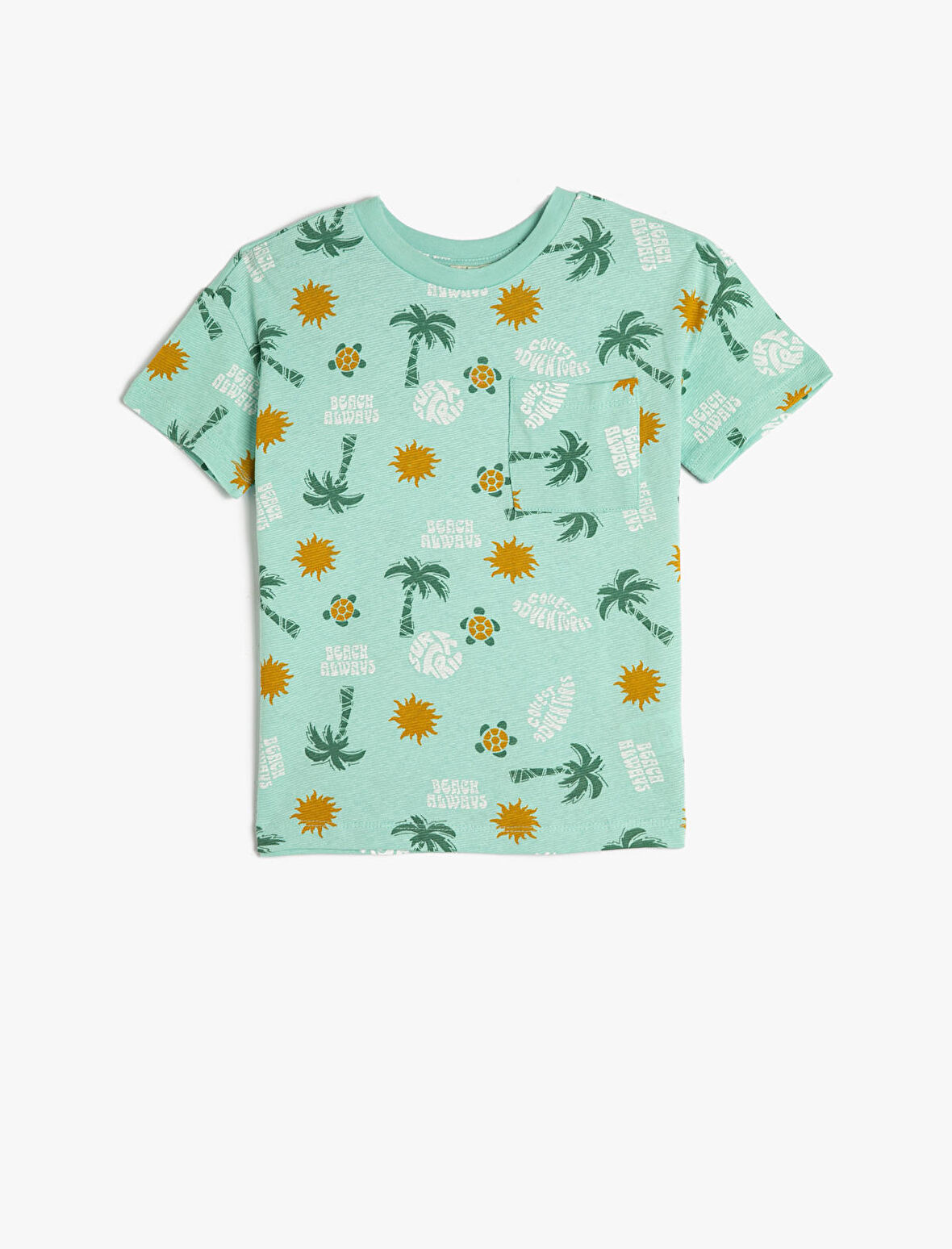 Tişört Kısa Kollu Bisiklet Yaka Pamuklu Yaz Temalı