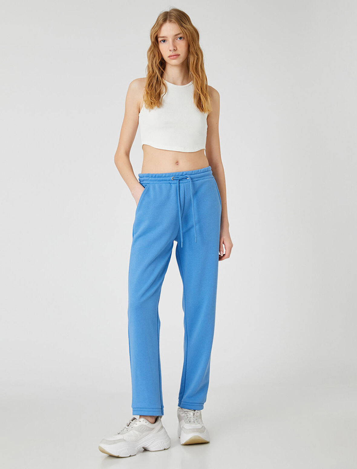 Jogger Eşofman Altı Cep Detaylı Paçası Beli Lastikli