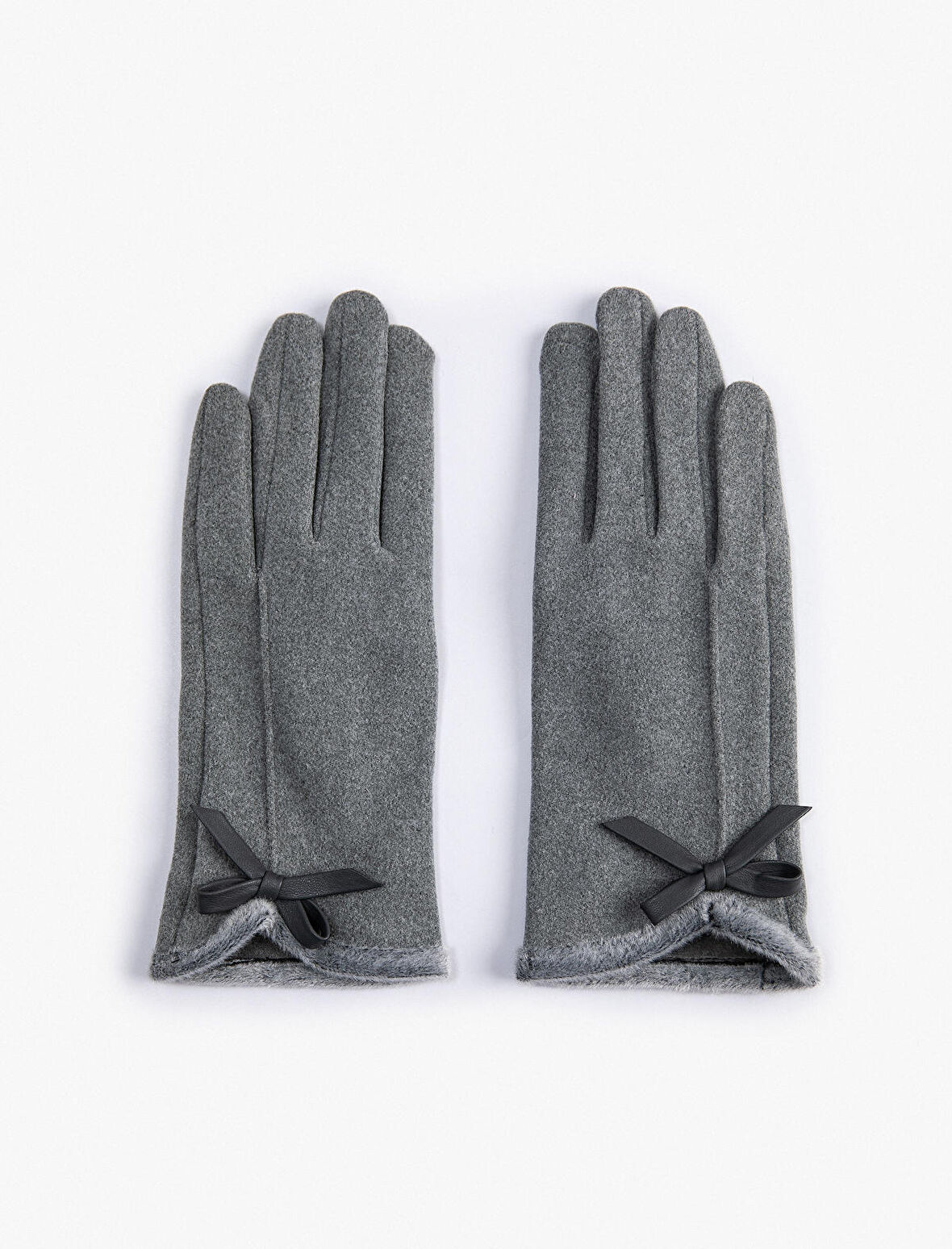 Eldiven Peluş Detaylı Yumuşak Dokulu