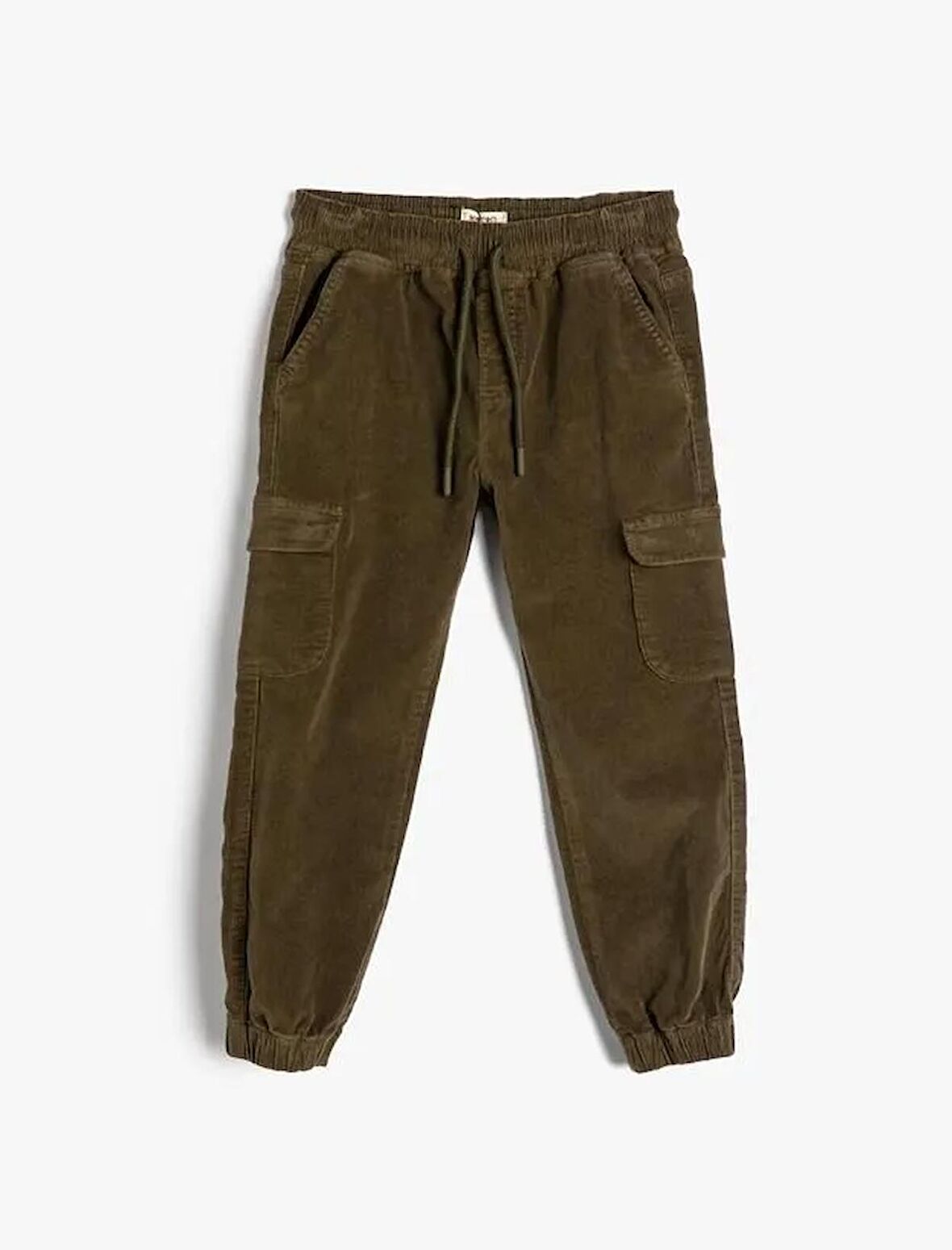 4WKB40007TW Koton Erkek Çocuk  Kanvas Pantolon HAKİ