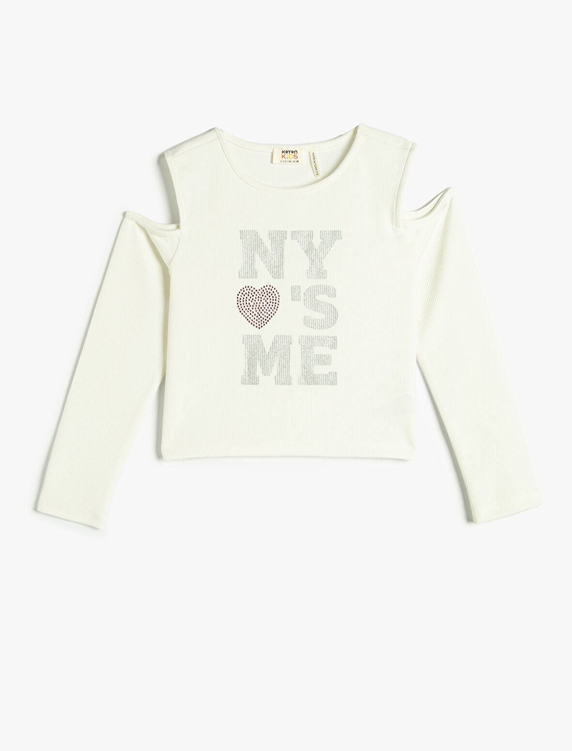 Tişört Uzun Kollu Bisiklet Yaka Pencere Detaylı