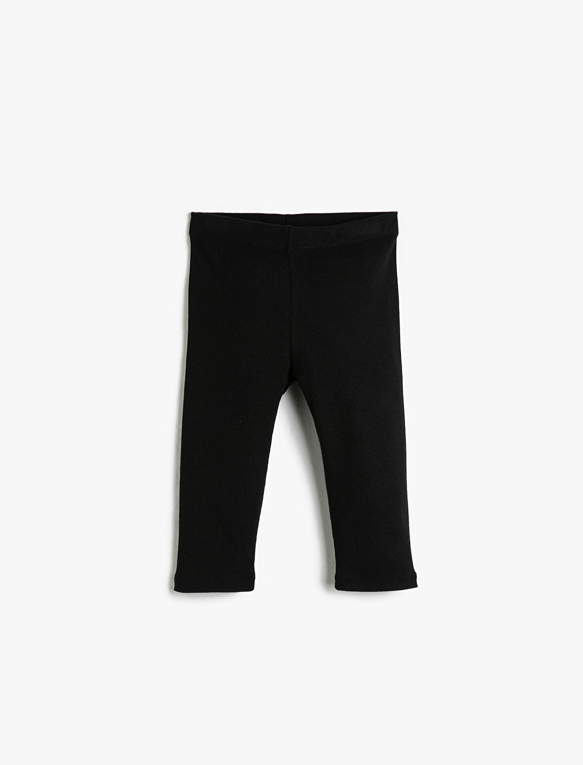 Pamuklu Tayt Basic Capri BoyFitilli Beli Lastikli