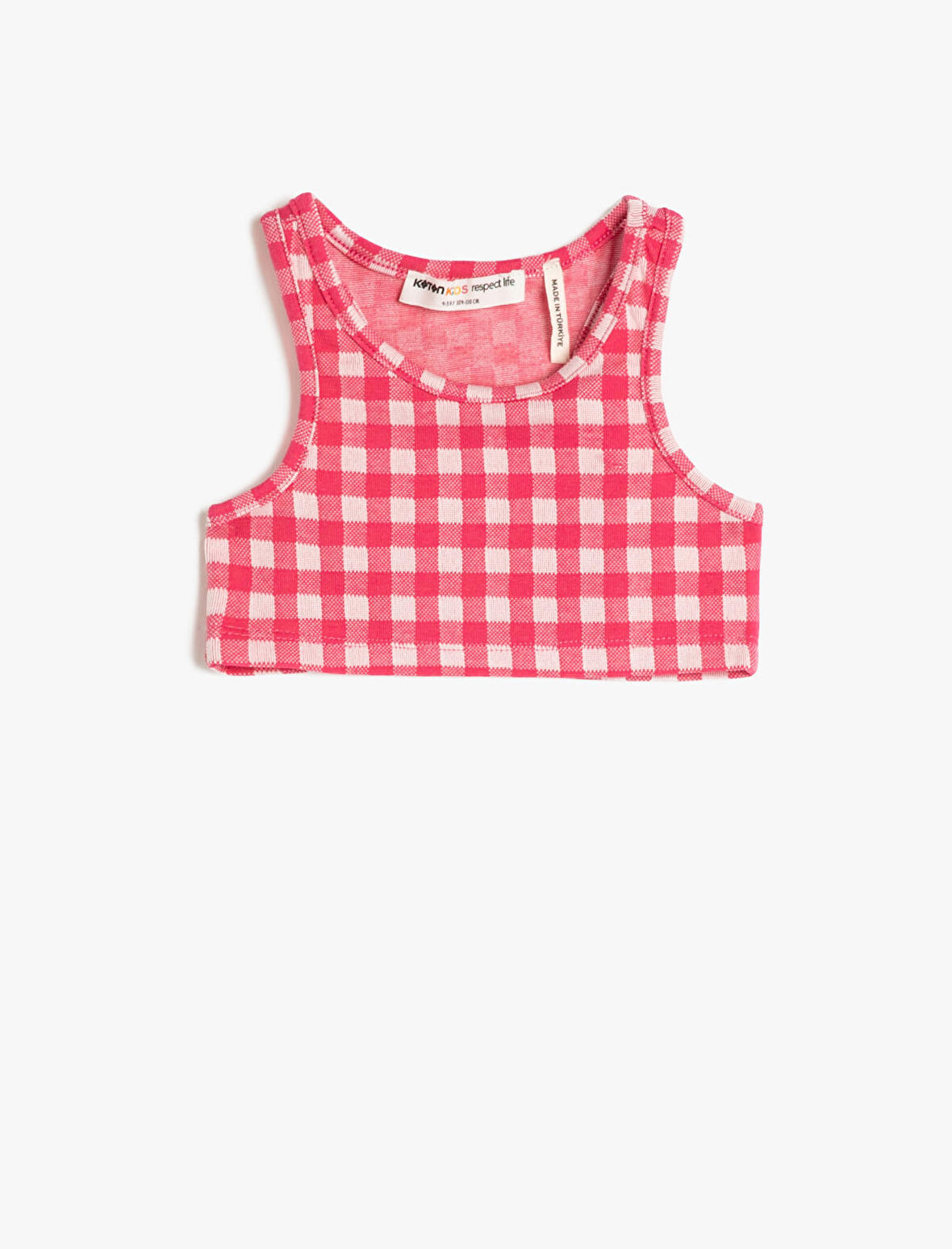 Crop Atlet Kolsuz Yuvarlak Yaka Pamuk Karışımlı