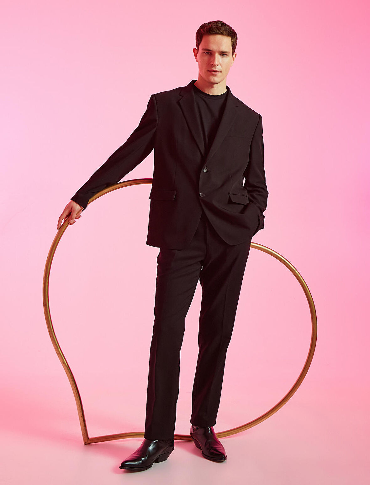 Blazer Ceket Düğmeli Cepli Dikiş Detaylı