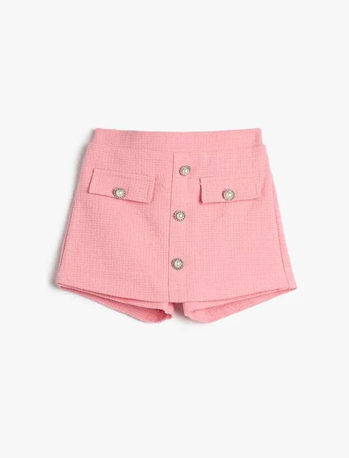3SKG40081AW Koton Kız Çocuk Penye Şort PEMBE