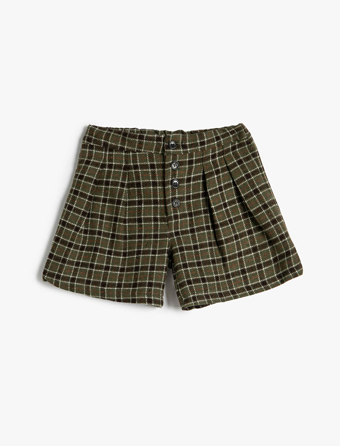 Şort Yün Karşımlı Düğmeli