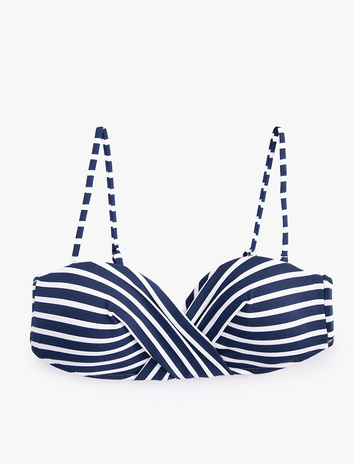 Straplez Bikini Üstü Dokulu Çıkarılabilir Askılı