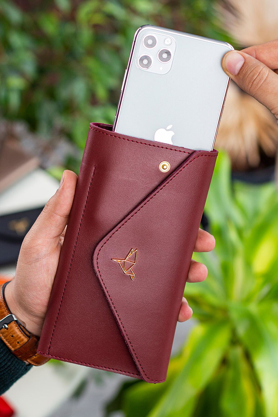 Envelope Telefon ve Bozuk Para Bölmeli Zarf Model Kadın Cüzdan