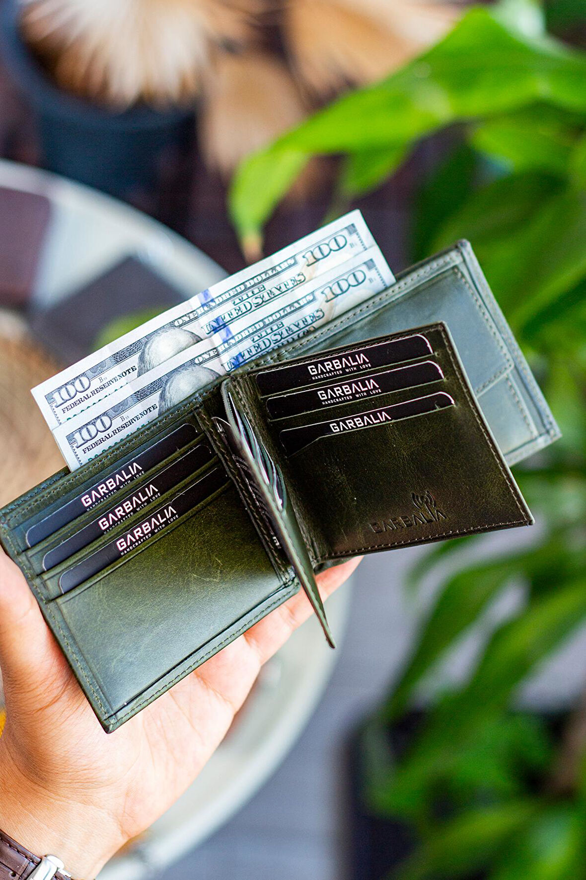 Garbalia Liverpool Hakiki Deri RFID Engelleyici Bozuk Para Bölmeli Yatay Erkek Cüzdan