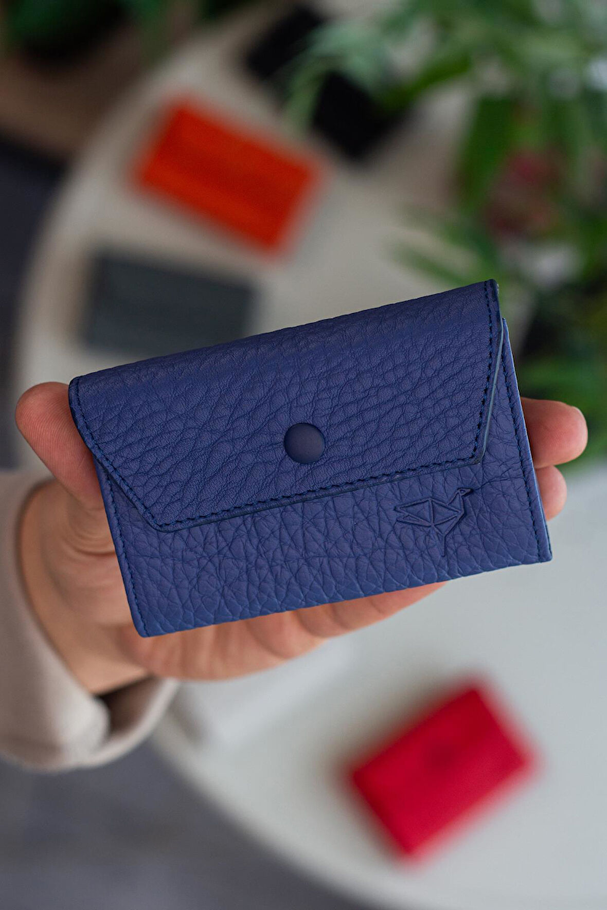 Garbalia Lucas Hakiki Deri Akordiyon Model Bol Gözlü Unisex Kartlık