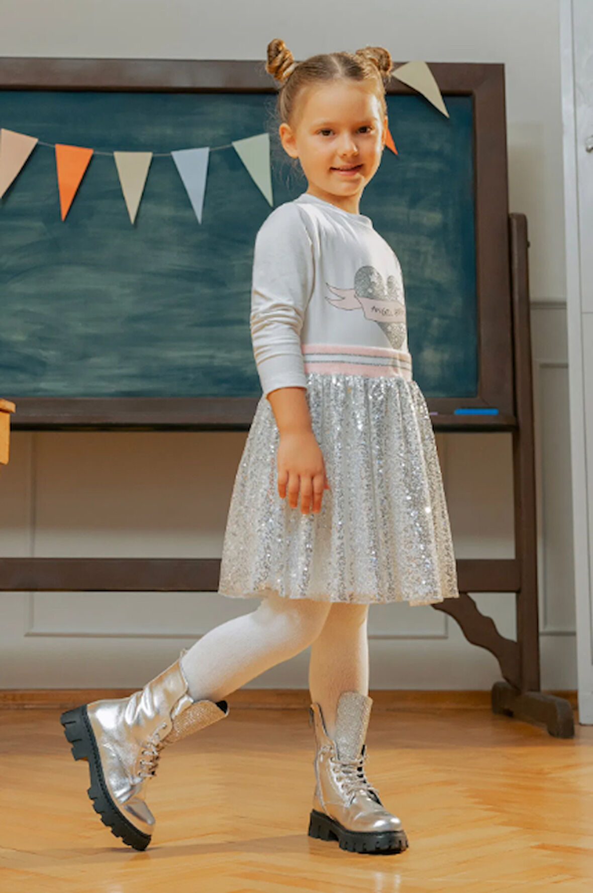 Kız Çocuk Payetli Etek MNT25K238