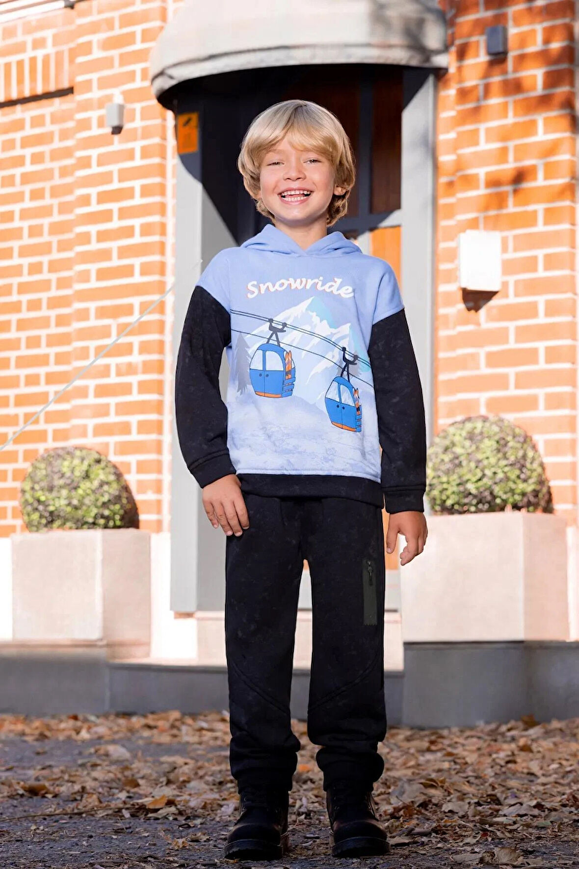 Erkek Çocuk Fermuar Detaylı Eşofman Altı MNT25E218